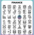 finance line icons vector image