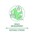 skills development green concept icon vector image vector image