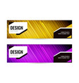bright banner with strips on dark background set vector image