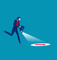 business person searching a guidance vector image vector image