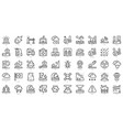set of thin line natural disaster icons vector image
