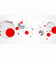 sphere theme with connected lines in technology vector image vector image