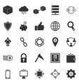 blockchain icons on white background vector image