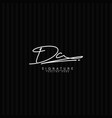 dc handwritten signature logo - logo template vector image vector image