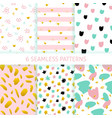 mothers day hipster trendy seamless patterns vector image