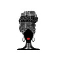 african scarf portrait afro women in a turban vector image vector image