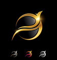 golden phoenix bird sign vector image vector image