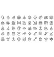 set of thin line gardening icons vector image vector image