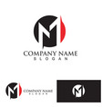 m letter logo template vector image