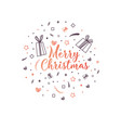 merry christmas lettering composition vector image