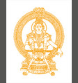 sastha hindu god vector image