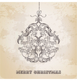 vintage christmas card vector image vector image