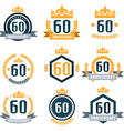 anniversary logo 60th 60 vector image