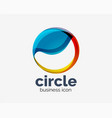circle abstract design logotype round logo vector image