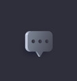comment icon 3d style vector image