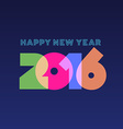 happy new year 2016 greeting card design vector image vector image