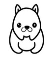 kawaii dog linear vector image vector image