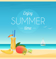 summer poster of cocktail vector image