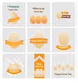 easter set greeting cards vector image vector image
