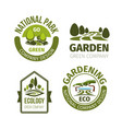 green park or garden design icons vector image vector image