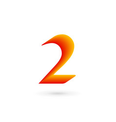 Number 2 logo icon design template elements Vector Image