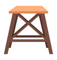 stool wooden place interior for sitting vector image vector image