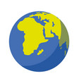 earth globe - facing africa - flat vector image vector image