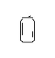 line soda can aluminium bottle icon flat metal vector image