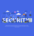 cyber security flat composition vector image vector image