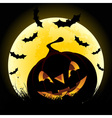 halloween background with pumpkin vector image