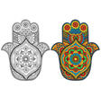 hamsa decorated with patterns vector image vector image