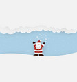 santa claus standing on the snow in winter season vector image