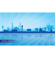 ankara city skyline silhouette background vector image