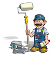 handyman painter blue uniform vector image vector image