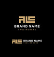 monogram logo design concept vector image vector image