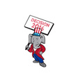 republican elephant mascot decision 2016 placard vector image
