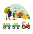 farmer organic natural food agriculture vector image