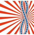 red and white raysabstract background usa vector image