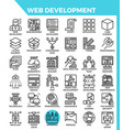 web development icons vector image vector image