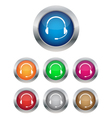 call center buttons vector image vector image