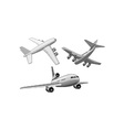 commercial jet plane airliner vector image