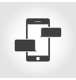black text messaging icon vector image vector image
