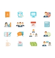 office work and management icons vector image
