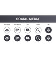 social friends media app chat search vector image