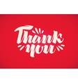 thank you handwritten inscription vector image