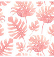 watercolor tropical palm leaf pattern vector image