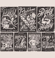 summer bar set monochrome posters vector image vector image