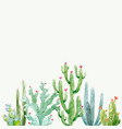 watercolor cactus composition vector image