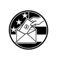 american voter voting using postal ballot during vector image