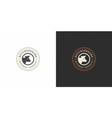 butcher shop logo cow head vector image